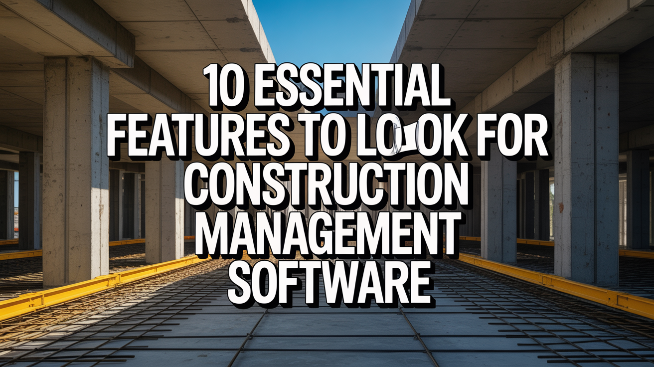 10 Essential Features to Look for in Construction Management Software