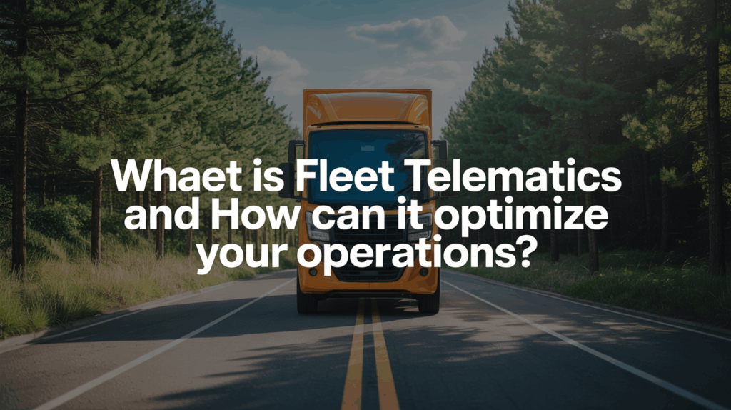 What is Fleet Telematics and How Can It Optimize Your Operations?
