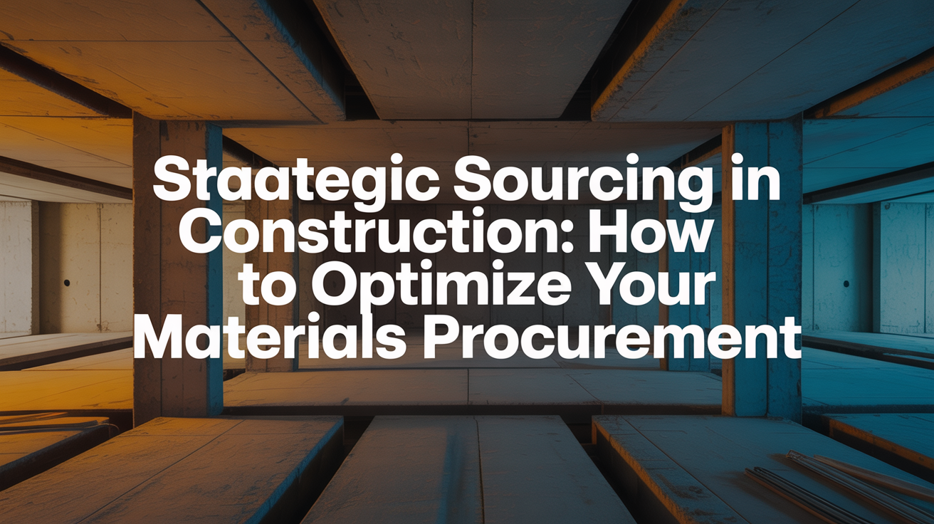 Strategic Sourcing in Construction: How to Optimize Your Materials Procurement