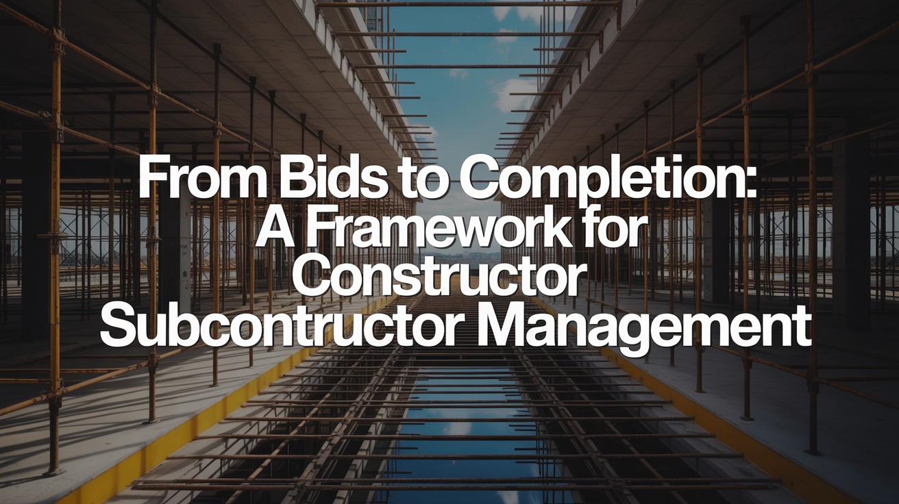 From Bids to Completion: A Framework for Construction Subcontractor Management