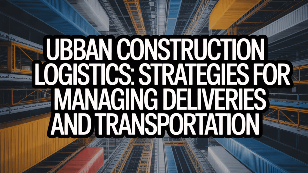 Urban Construction Logistics: Strategies for Managing Deliveries and Transportation