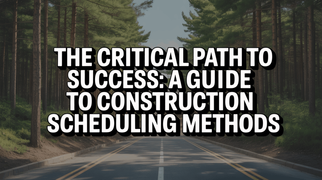 The Critical Path to Success: A Guide to Construction Scheduling Methods