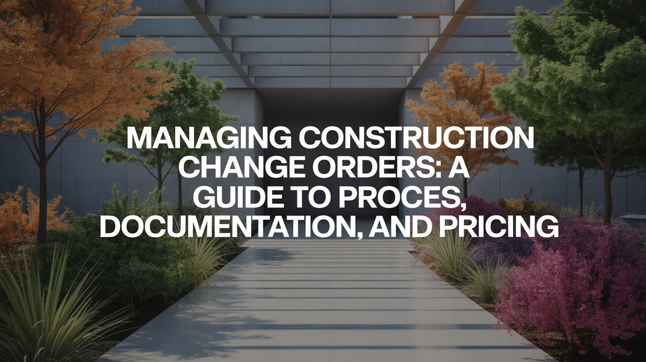 Managing Construction Change Orders: A Guide to Process, Documentation, and Pricing