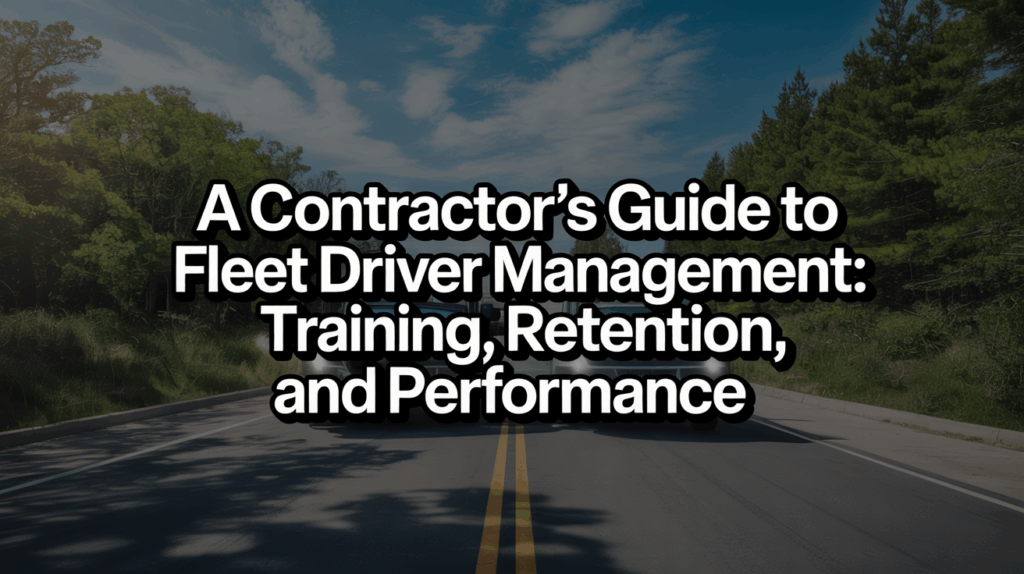 A Contractor's Guide to Fleet Driver Management: Training, Retention, and Performance