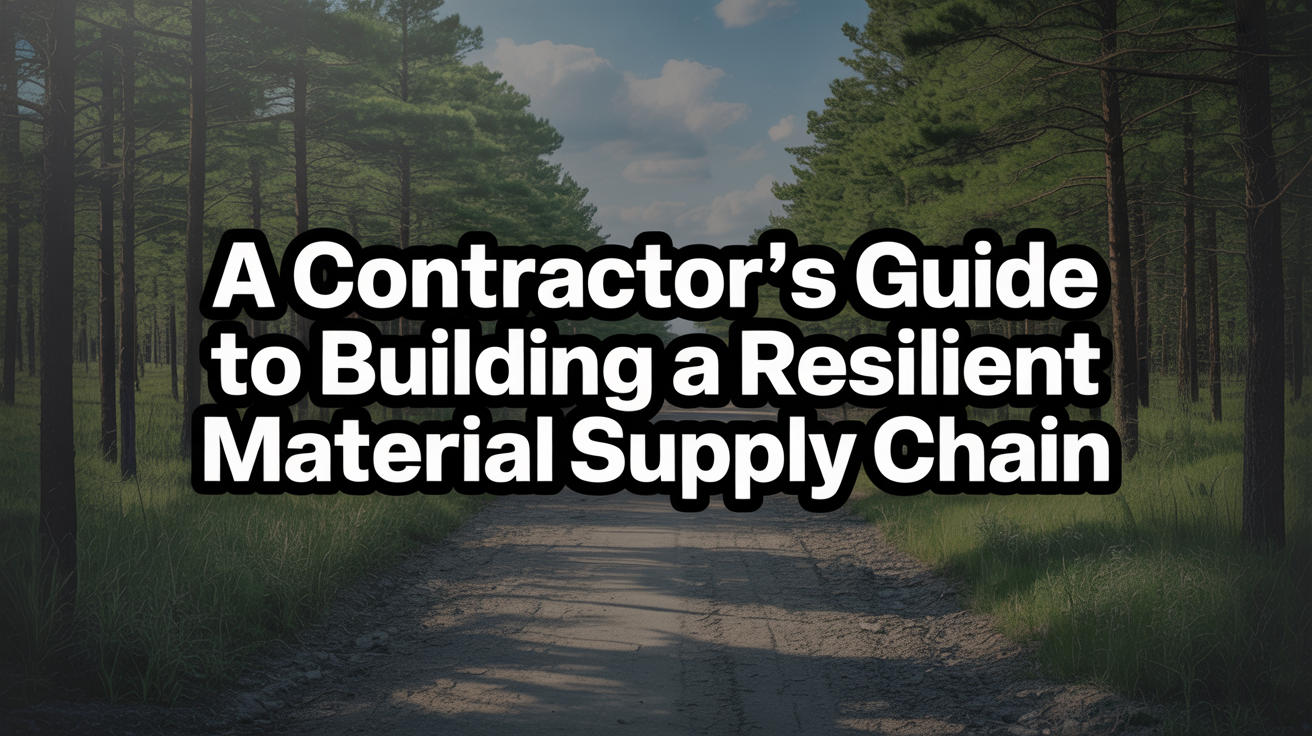 A Contractor's Guide to Building a Resilient Material Supply Chain