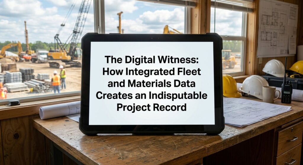 The Digital Witness: How Integrated Fleet and Materials Data Creates an Indisputable Project Record