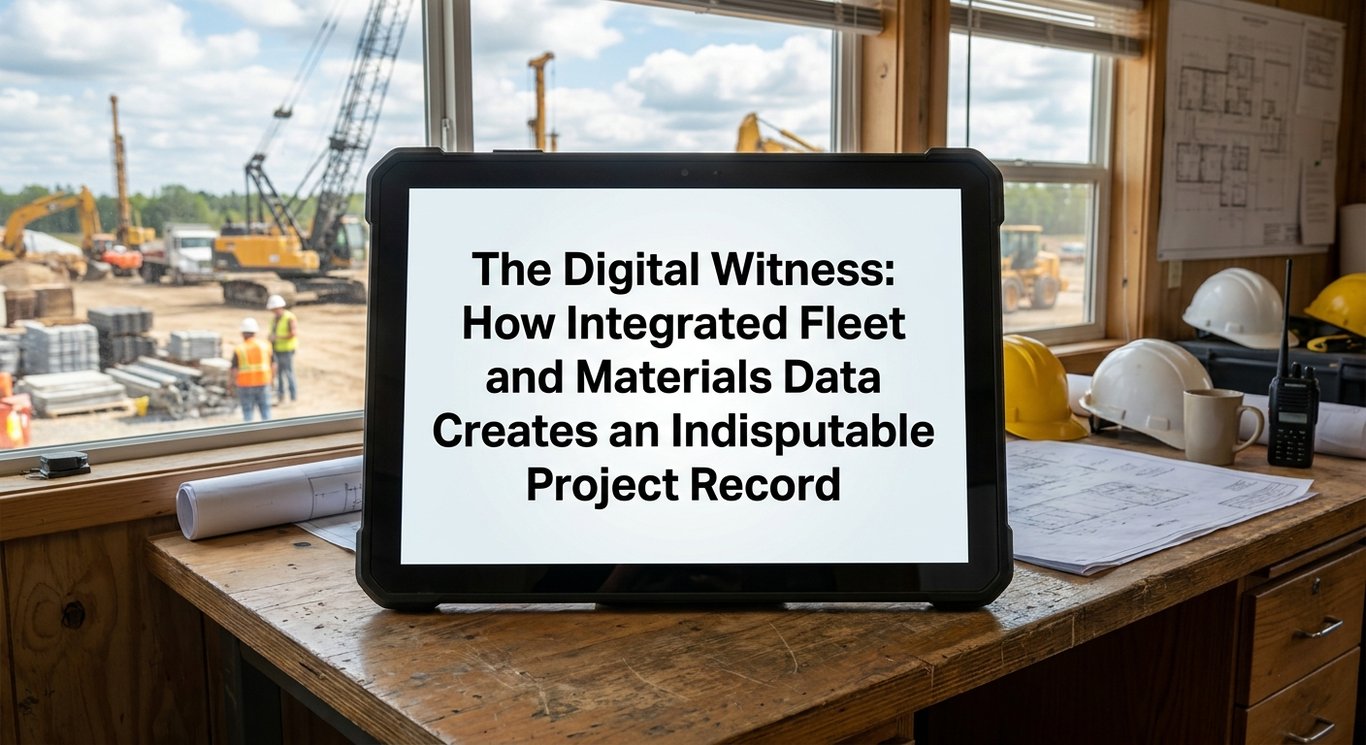 The Digital Witness: How Integrated Fleet and Materials Data Creates an Indisputable Project Record