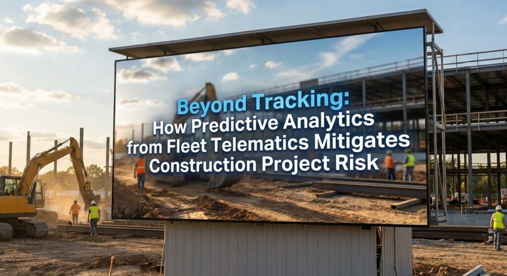 Beyond Tracking: How Predictive Analytics from Fleet Telematics Mitigates Construction Project Risk