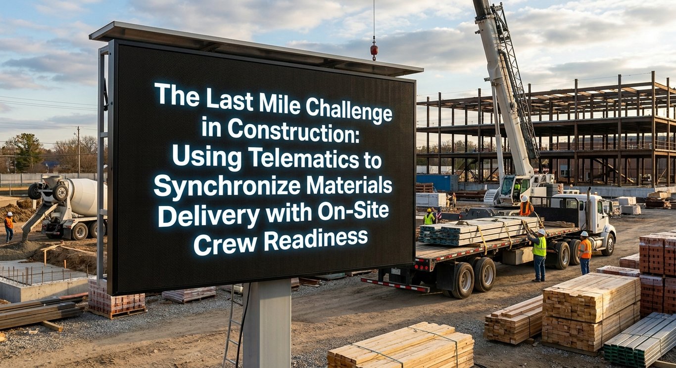 The Last Mile Challenge in Construction: Using Telematics to Synchronize Materials Delivery with On-Site Crew Readiness